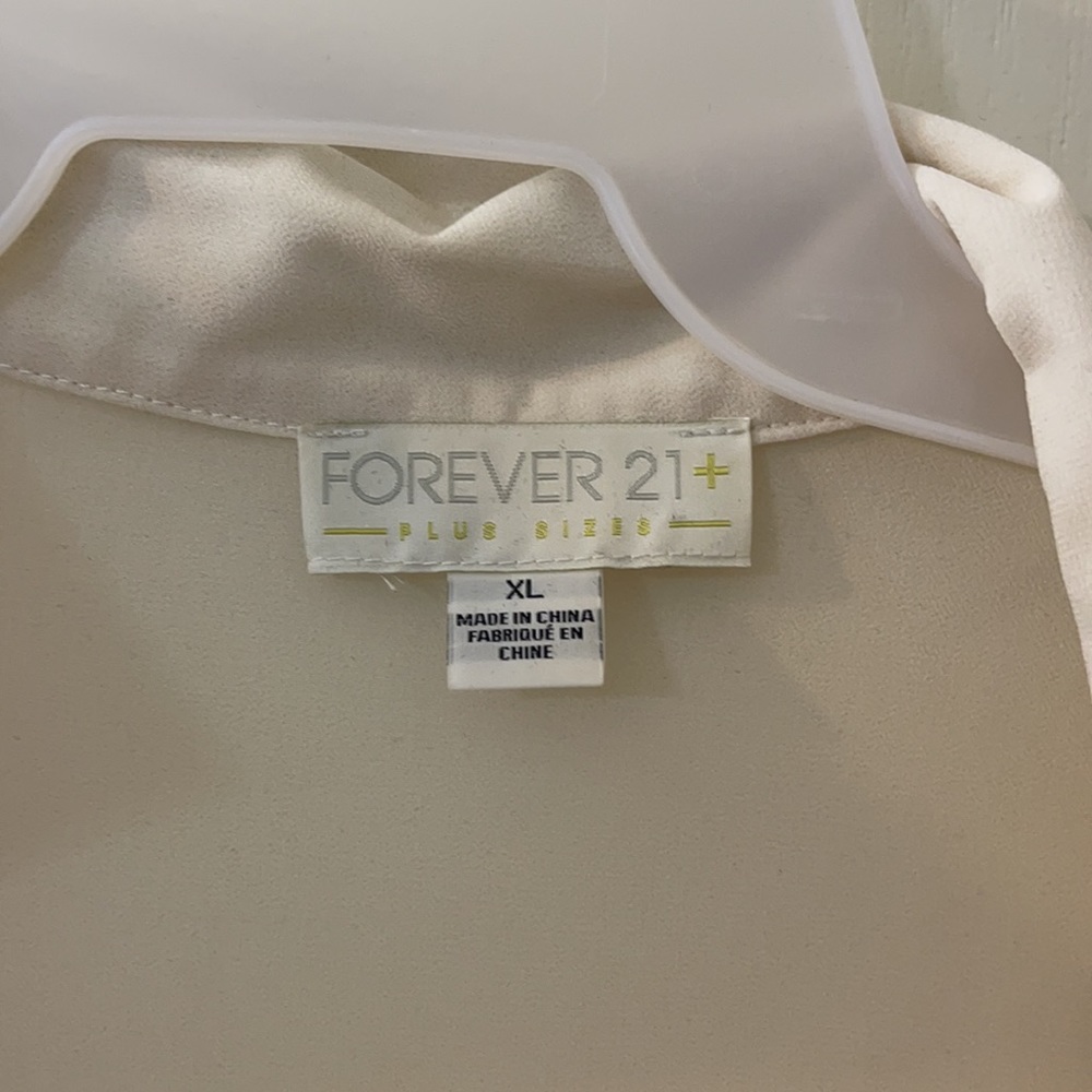 Forever 21+ open drape open front dress top - Picture 2 of 4